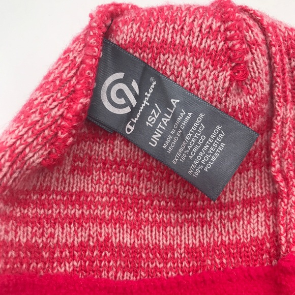 C9 Champion Girls Pom Pom Pink Beanie Winter Hat Fleece Inner Reflective stripe - Picture 5 of 7
